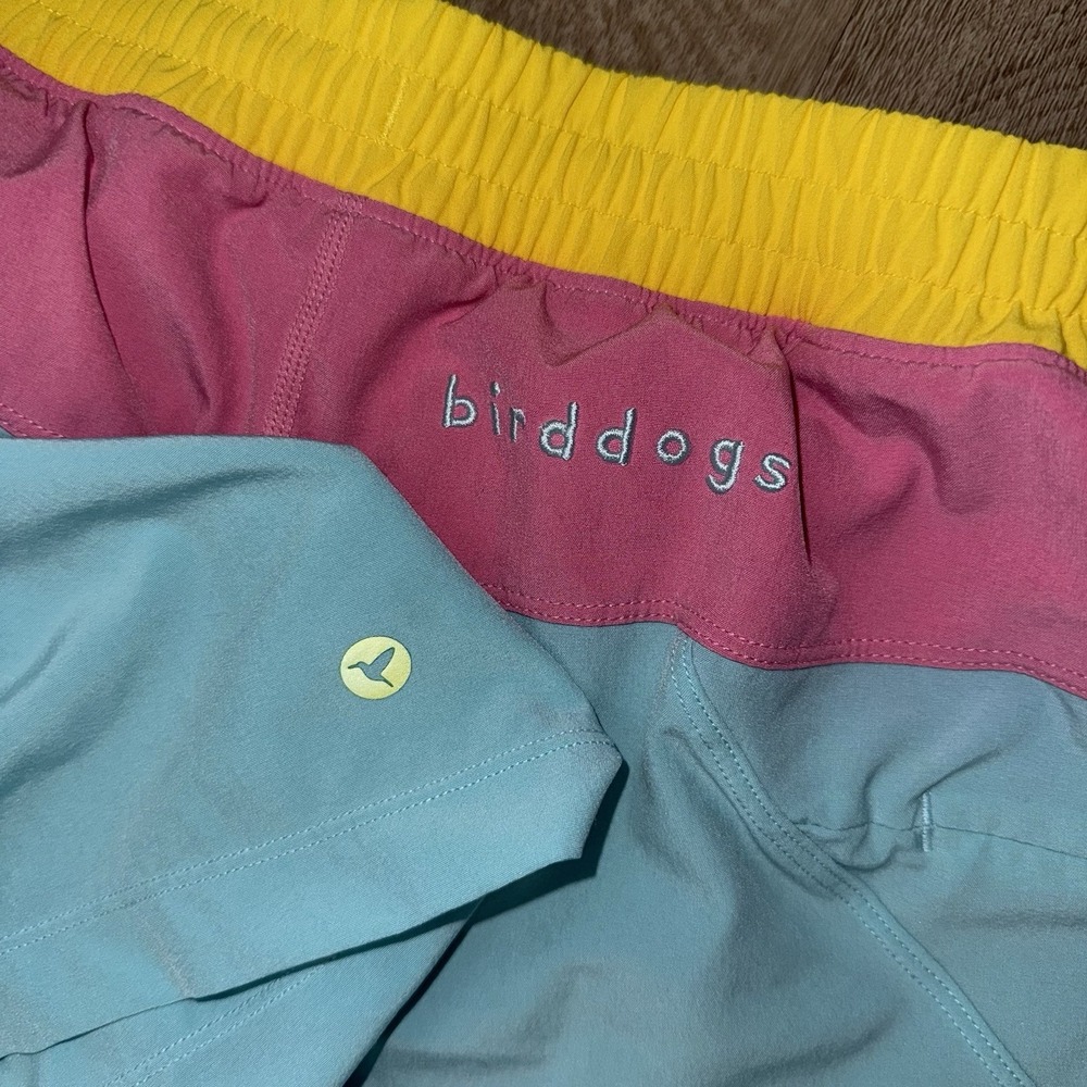Birddogs Dorito Corleone Lined Shorts Mens Medium Light Blue Pink 7" Performance